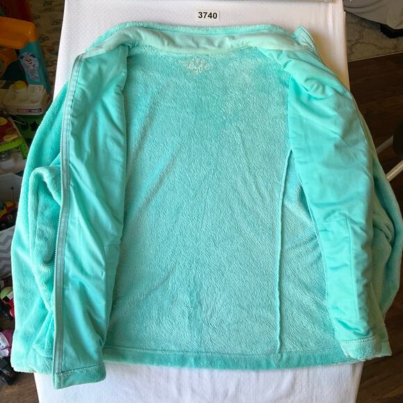 Made for Life Women Cozy Jacket Plus size 3X Full Zip Brushed Fleece Bright Blue - Picture 2 of 10